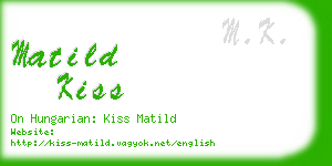 matild kiss business card